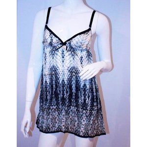 ROBERTO CAVALLI Lingerie INTIMATES Animal Print LACE Teddy CAMISOLE Dress  SILK